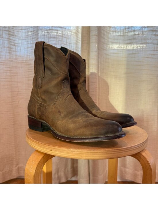 Tecovas The Dean Brown Goat Cafe Leather Boots Size 9 main image 12